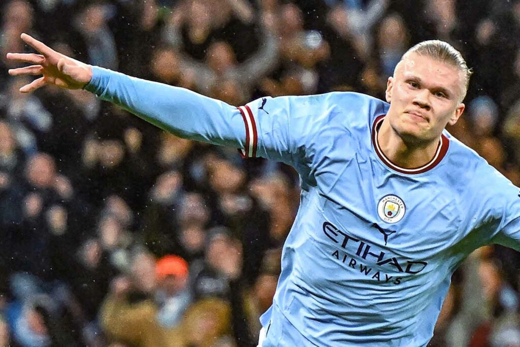 Erling Haaland celebrating