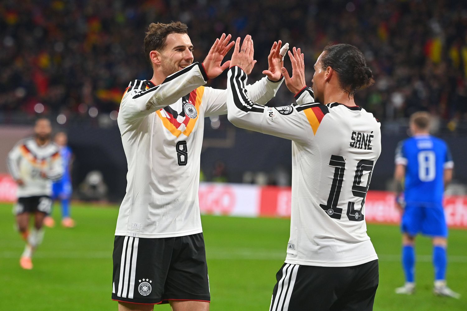 Fussball WM-Qualifikation/ Deutschland -Slowakei 6-0 Leroy Sané, Leon Goretzka