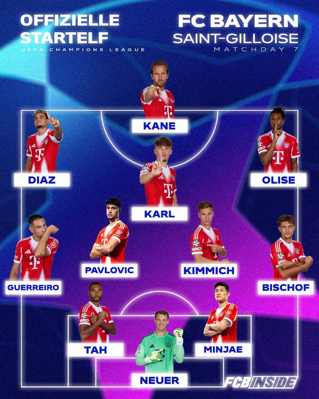 Line-up against Saint-Gilloise