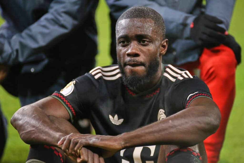 Berlin, Deutschland, 03.12.2025: Stadion Alte Försterei: DFB-Pokal 2025/2026: Union Berlin - FC Bayern München: Dayot Up Dayot Upamecano