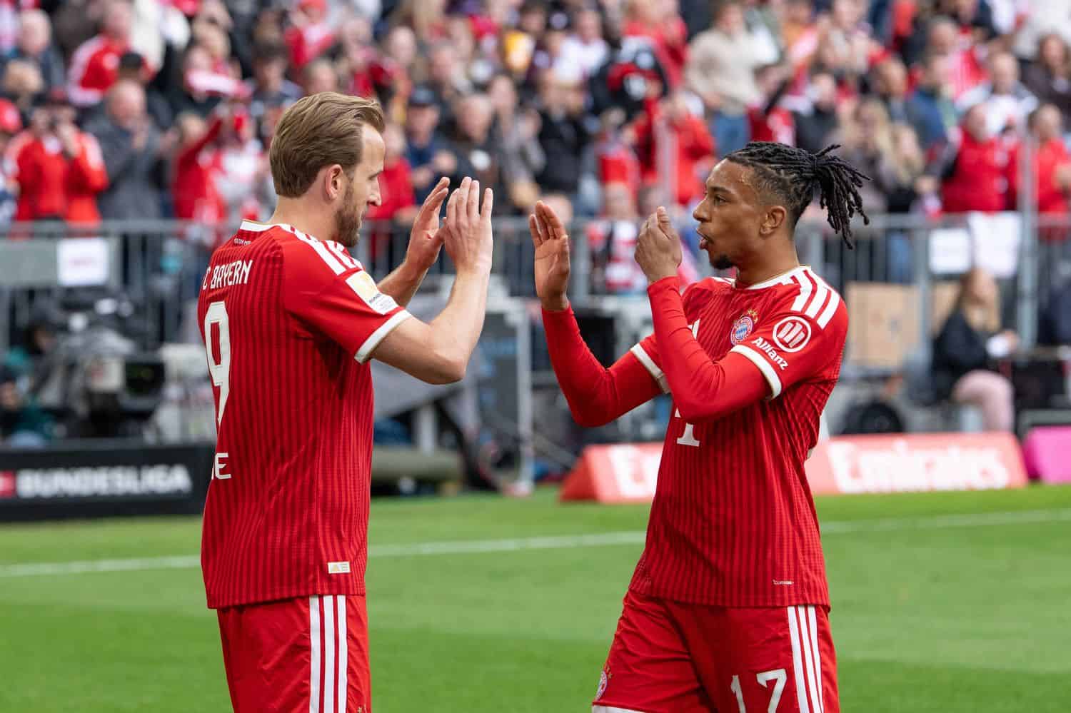 GER, Bayern, Muenchen, FC Bayern Muenchen - 1. FC Koeln, in der Allianz Arena, Muenchen, Bundesliga, 34. Spieltag, 16.05.26, Harry Kane, Michael Olise